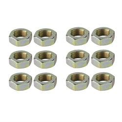 Steel Jam Nuts, 1/2 Inch-20 NF Fine Thread, LH and RH, Pack/12