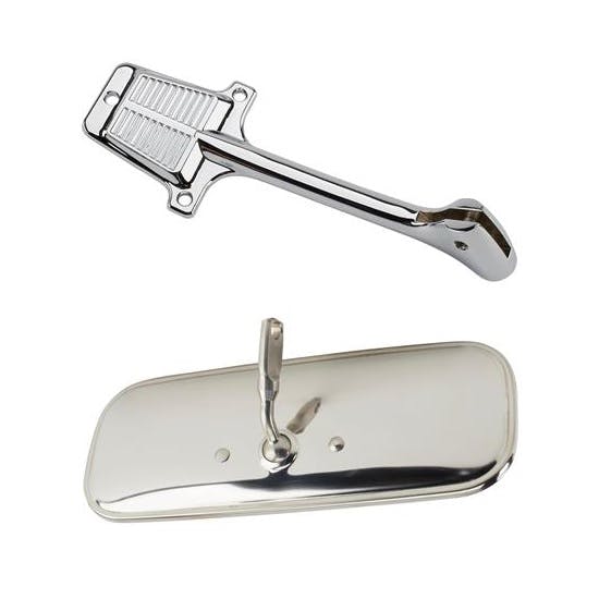 1960-1971 Chevy Truck Inside Mirror and Bracket, Chrome/Stainless