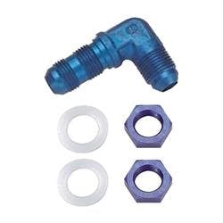 Speedway 90 Degree Bulkhead Fitting Kit, -6 AN, Blue