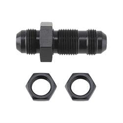 Speedway Straight Bulkhead Fitting Kit, -4 AN, Black