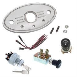 Polished Aluminum Oval Switch Plate Kit with LED Indicators