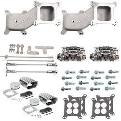 Dual Quad Cross Ram Adapter Kit with AVS2 Carburetors and Linkage