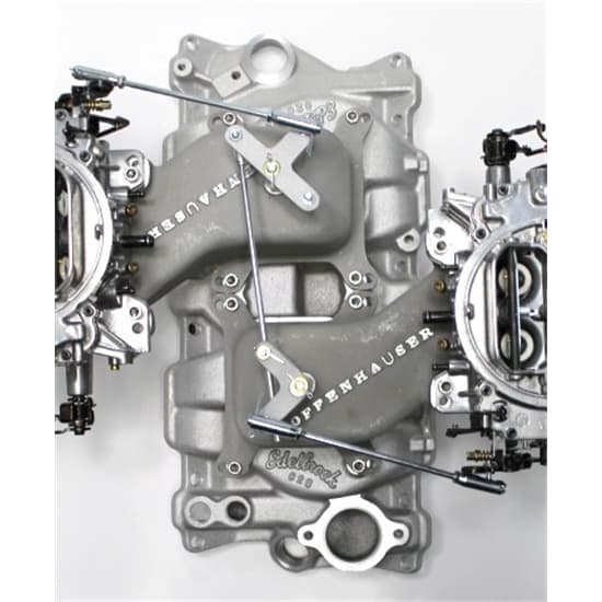 SBC Dual Quad Cross Ram Adapter Kit with Carburetors and Manifold