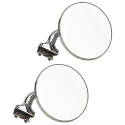 Universal L/R Side Clamp-On Door Top Peep Mirror, 4 Inch, Pair