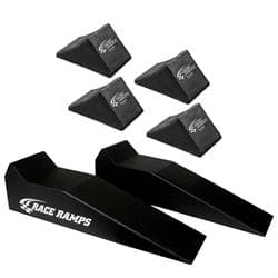 Race Ramps 67 Inch Long Ramps with 4 Rubber Wheel Chocks