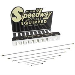 Speedway 3/16 Inch Steel Brake Line Assortment with Holder