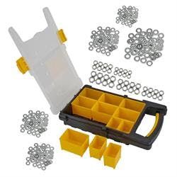 Speedway Nylock Nut and Steel AN Washer Kit with Storage Case
