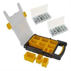 Speedway Coarse and Fine Thread Full Nylock Nut Kit with Case