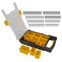 Stainless Steel Line Clamp Assortment Kit with Storage Case