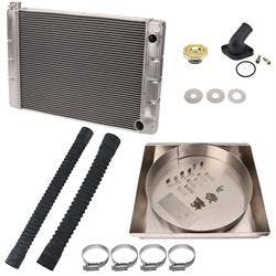 Speedway Modified Radiator & Fan Shroud Kit, 26 Inch, Double Pass
