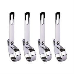 Lake Pipe Mounting Brackets, Chrome, Set of 4