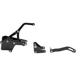 Bills Hot Rod Co. SBC Wide Set Alternator and P/S Brackets, Black