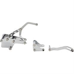 Bills Hot Rod Co SBC Wide Set Alternator and P/S Brackets, Chrome