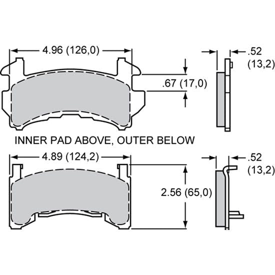 78-88GM Metric Loaded Brake Caliper Kit w/D154 Wilwood BP-10 Pads