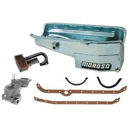 Moroso Oil Pan w/Plug -High Volume Oil Pump/Pickup Kit, 80-85 SBC