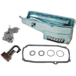 Moroso Oil Pan w/Plug -High Volume Oil Pump/Pickup Kit, 86-Up SBC