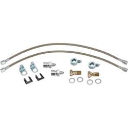 18 Inch Braided SS -3AN Brake Line Kit, 7/16 Inch x20, 3/8-24 IFF