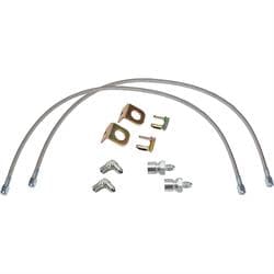 25 Inch Braided Stainless -3AN Brake Line Kit, 90 Degree 1/8 NPT