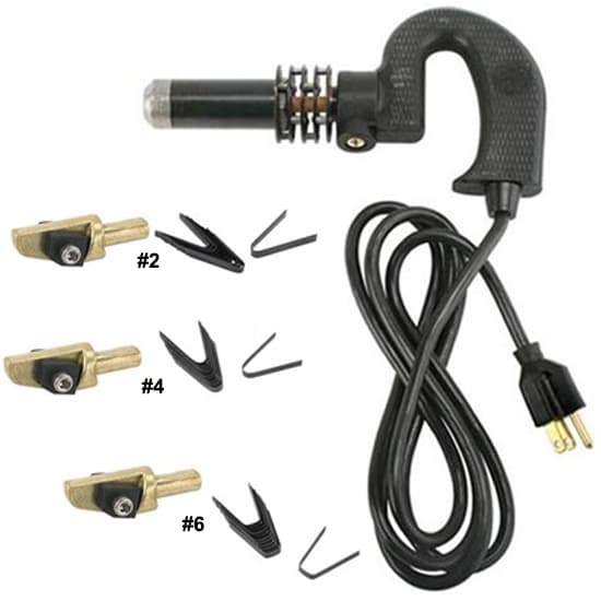 Speedway Motors Tire Grooving Iron Kit, Size 2/4/6 Heads w/Blades