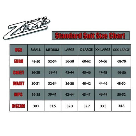 Zamp Mega Racer Safety Kit, ZR-30 Triple-Layer 1-Piece Suit, Grey