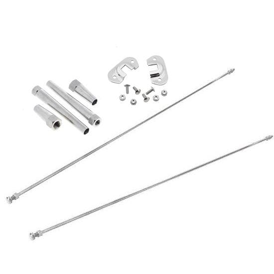 1932-36 Ford Stainless Radiator Support Rod Kit with Brackets