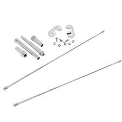 1932-36 Ford Stainless Radiator Support Rod Kit with Brackets