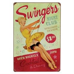 Swingers Vintage Tin Sign