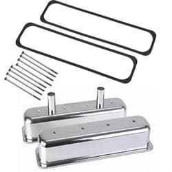 S/B Chevy Tall Aluminum Centerbolt Valve Covers w/Gaskets/Bolts