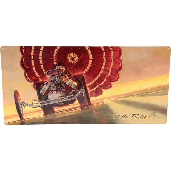 Tom Fritz Feeling the Belts Tin Sign, 24 x 12 Inch