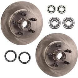 Front GM Metric Disc Brake Rotor and Bearing Kit, 5 on 4-3/4, L/R