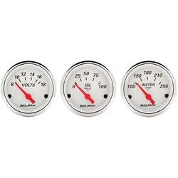 AutoMeter Artic White Air-Core 2-1/16 Inch 3-Gauge Set