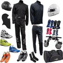Zamp Mega Racer Safety Kit, ZR-30 Triple-Layer 1-Piece Suit, Blk