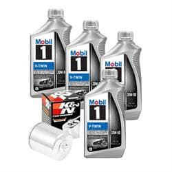 Harley Davidson 103-96 CI Oil Change Kit - Mobil 1 20W50, 4 Quart