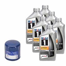 Mobil 1 Dexos R 0W40/AC Delco PF48E Filter Oil Change Kit, 6 qt.