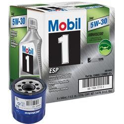 Mobil 1 ESP 5W30/AC Delco PF64 Filter Oil Change Kit, 6 Quart