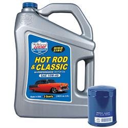 Lucas 10683 SAE 10W40/AC Delco PF1218 Hot Rod Oil Change Kit, 5Q