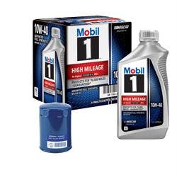 Mobil 1 103536 High Mileage 10W40/AC Delco PF1218 Oil Change Kit