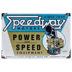 Speedway Power and Speed Vintage Tin Sign