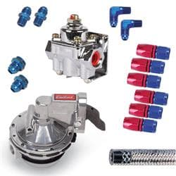 Edelbrock 1711 Victor Series 130 GPH Fuel Pump/Supply Kit,8AN,SBC