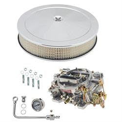 Edelbrock 1405 Performer 600 CFM Manual Carb/Air/Fuel Kit, Chrome