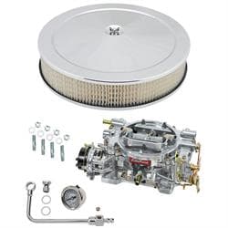 Edelbrock 1406 Performer 600 CFM Elect. Carb/Air/Fuel Kit, Chrome