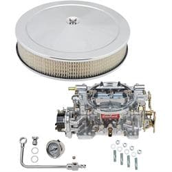 Edelbrock 1411 Performer 750 CFM Elect. Carb/Air/Fuel Kit, Chrome