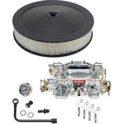 Edelbrock 1404 Performer 500 CFM Manual Carb/Air/Fuel Kit,CHR/BLK