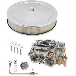 Edelbrock 1405 Performer 600 CFM Manual Carb/Air/Fuel Kit,CHR/BLK