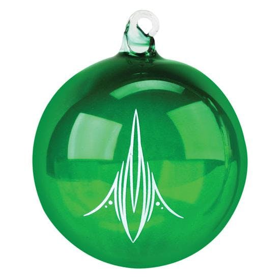 Speedway Motors Pinstriped Glass Christmas Ornament Gift Set