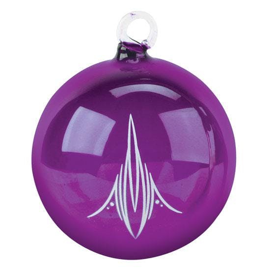 Speedway Motors Pinstriped Glass Christmas Ornament Gift Set