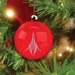Hot Rod Pinstripe Christmas Tree Ornaments in Hand Blown Glass