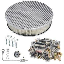 Edelbrock 1405 Performer 600 CFM Manual Carb/Air/Fuel Kit,POL FIN
