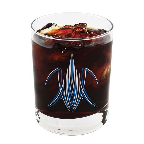 Pinstriped Rocks Glass