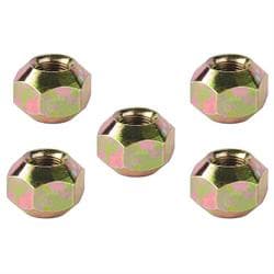 Double Sided Steel Lug Nuts, 1/2 Inch RH Fine Thread, 5/Pack